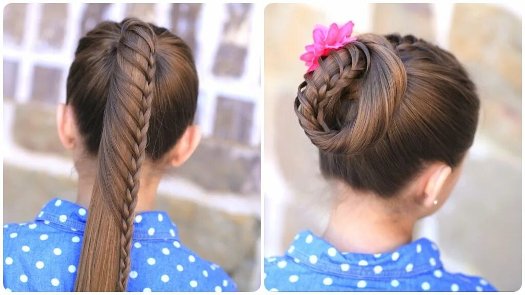 Повседневные прически в школу Lace Braided Ponytail and Updo Cute Hairstyles Cute girls hairstyles, Girl hairs