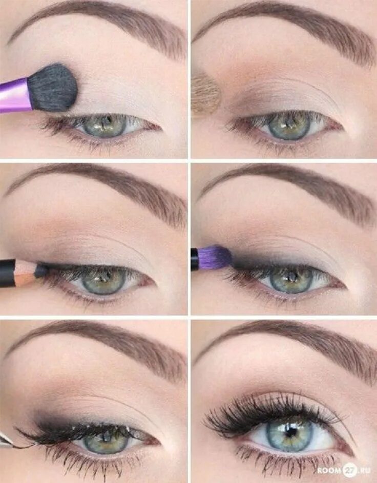 Повседневный макияж 50 пошагово Top 10 Smudged Eyeliner Makeup Tutorials Trucco naturale occhi verdi, Trucco occ