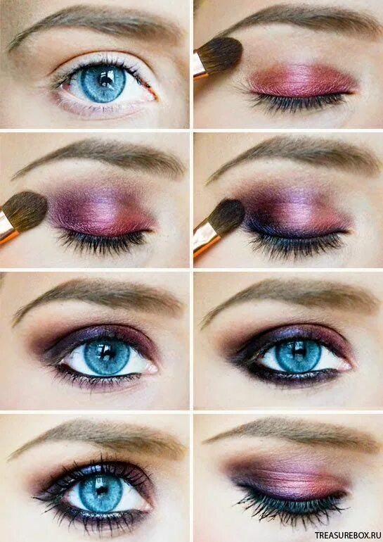 Повседневный макияж для голубых глаз пошагово Smoky eye Makeup Smoky eye makeup, Blue eye makeup, Eye makeup