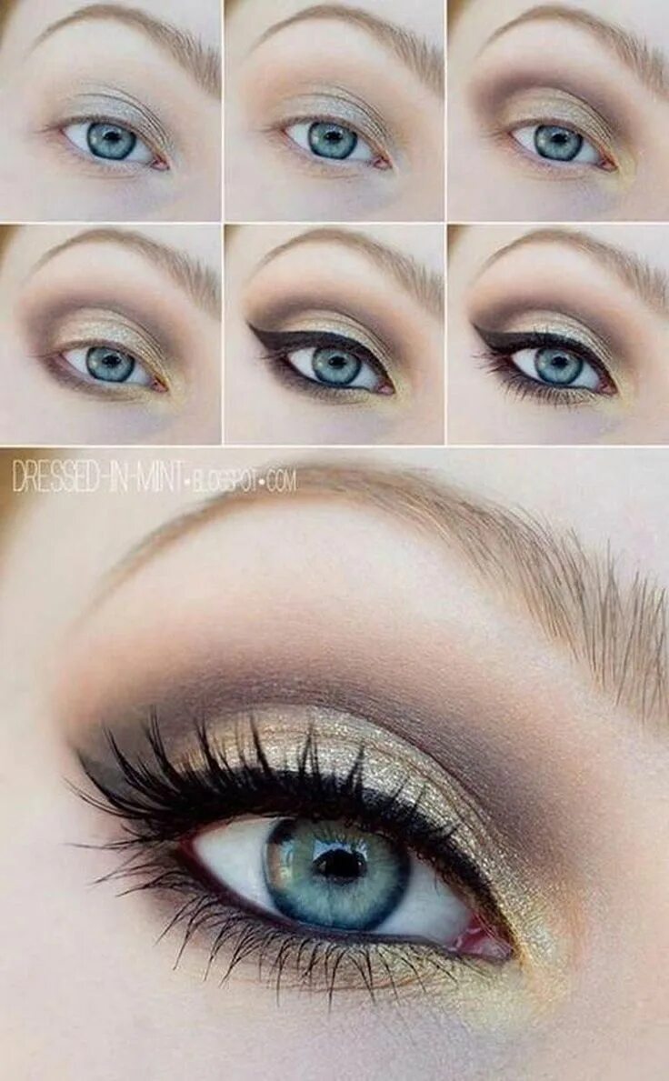 Повседневный макияж для голубых глаз пошагово Awesome 30+ Easy Eye Makeup Tutorials Ideas For Beginners To Try #eyemakeup Eye 