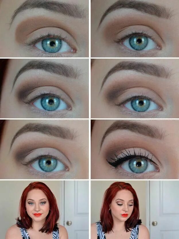 Повседневный макияж для голубых глаз пошагово Daily neutral eye makeup idea or blue eyes #Eyemakeup #EyeMakeupCat #EyeMakeupGo