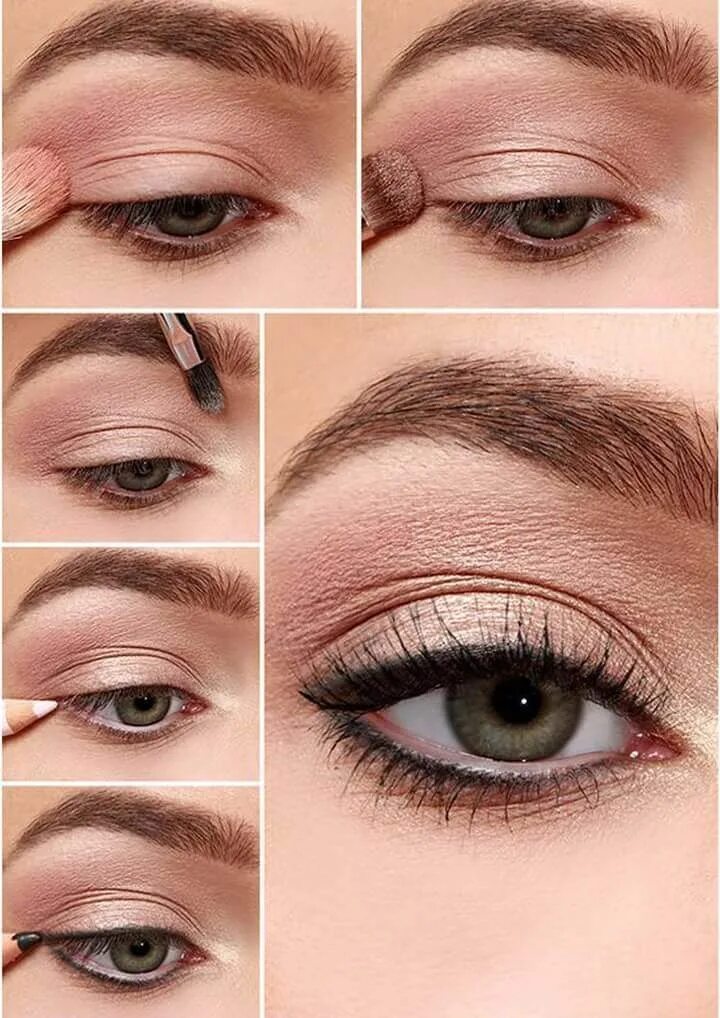 Повседневный макияж для нависшего века пошагово Easy Nude Eye Makeup DIY Steps #EyeMakeupHalloween #KoreanMakeupEyeshadow #Korea