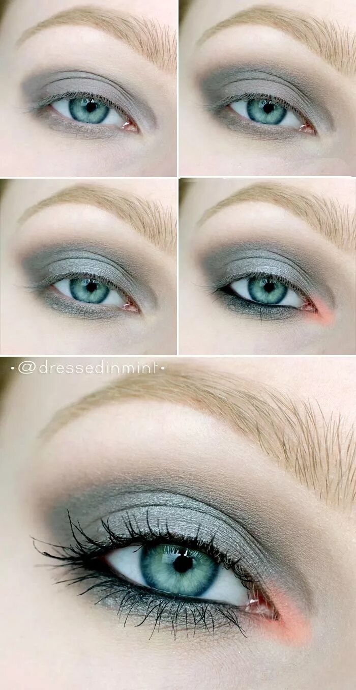 Повседневный макияж для серых глаз Tons pastéis Grey makeup, Grey eye makeup, Light skin makeup