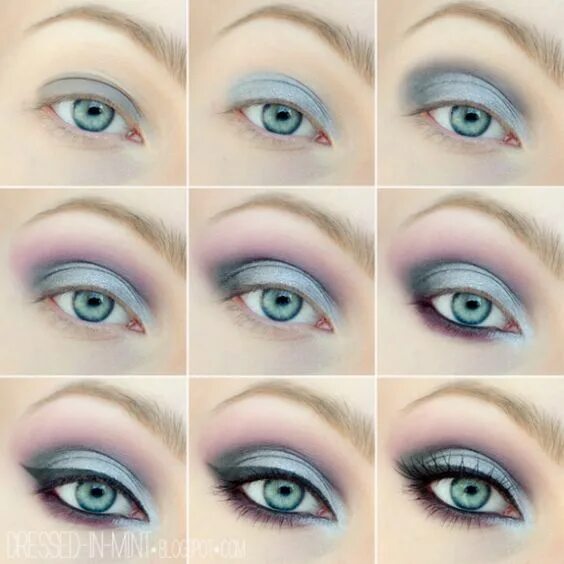 Повседневный макияж для светлых глаз Part 1: 30 Easy Eyeshadow Ideas Step by Step Tutorial - KIKAYSIKAT Blue eye make