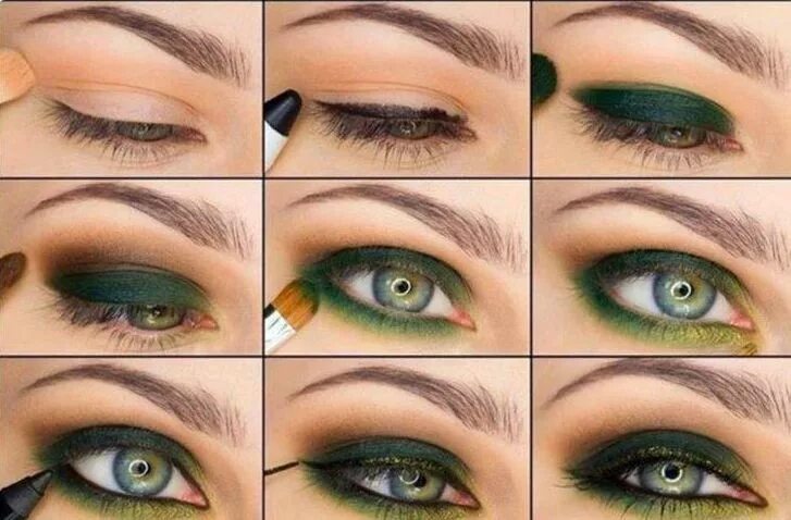 Повседневный макияж для зеленых глаз Tienes los ojos verdes? *Este look es para ti! Smoky eye makeup, Smokey eye make