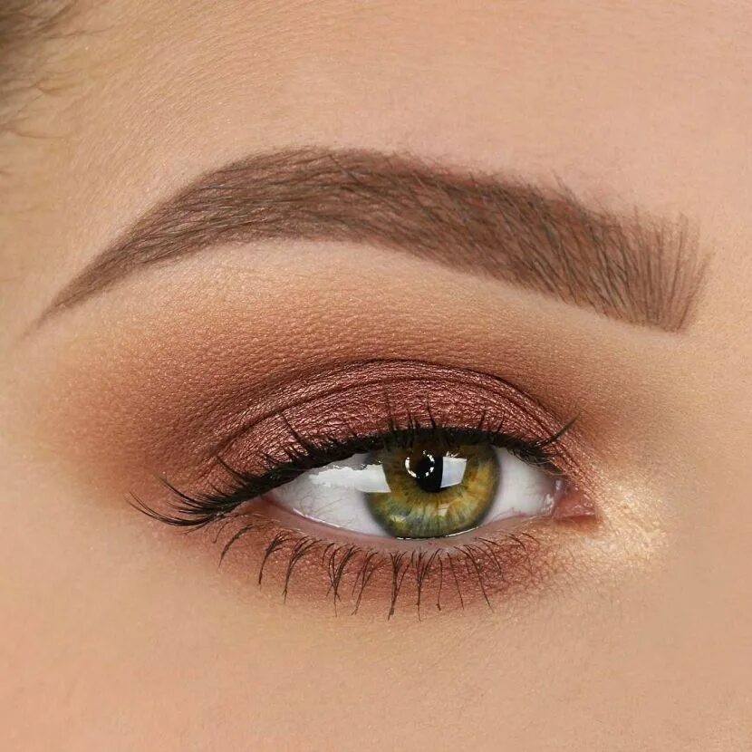 Повседневный макияж глаз Natural tan eyeshadow #colorfuleyeshadows Makeup for green eyes, Eye makeup tips