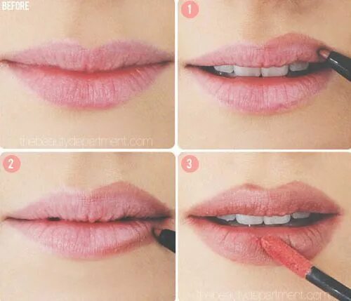 Повседневный макияж губы The Lip Cheat Now, there are a few tricks to making them appear larger (a glossy