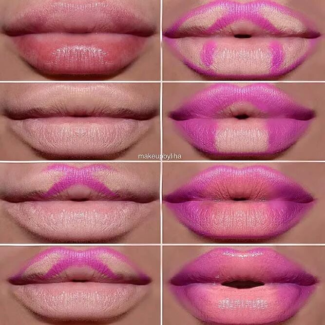 Повседневный макияж губы 36 Tips on How To Apply Lipstick Ombre lips, How to apply lipstick, Lip colors