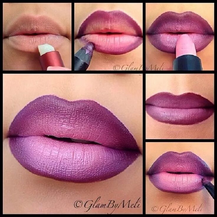 Повседневный макияж губы Top 10 Tutorials for Perfect Lipstick Lipstick tutorial, Ombre lips tutorial, Om