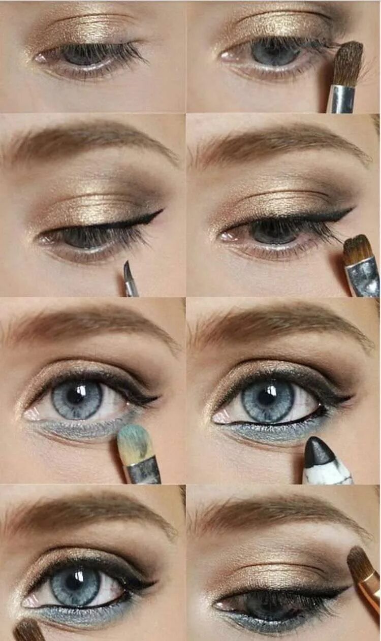 Повседневный макияж век Tuto maquillage yeux - idées et guides pas-à-pas Tuto maquillage yeux, Tuto maqu