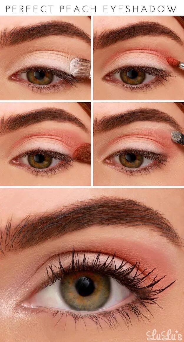 Повседневный макияж век Pretty Peach Makeup Tutorials To Create With Your Peach Palettes Идеи макияжа, П