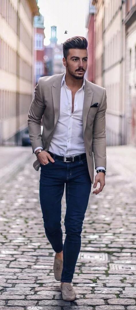 Повседневный мужской стиль BLAZER com CALÇA JEANS, Como Usar? Fotos e Inspirações pro dia a dia Mens fashio