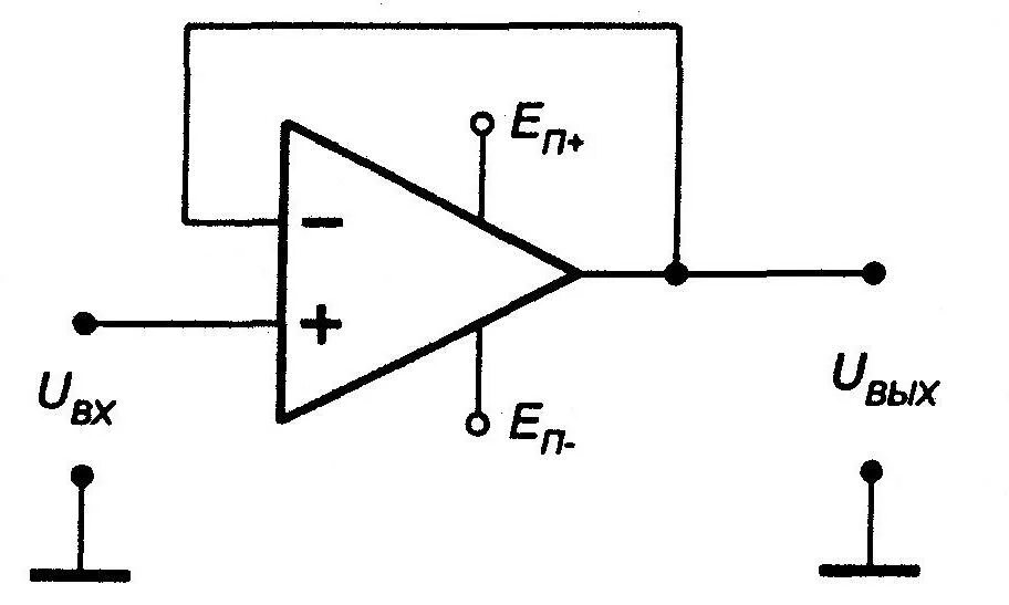 Повторитель на операционном усилителе схема Неинвертирующий усилитель