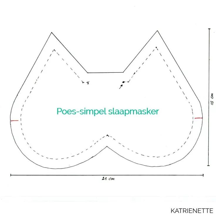 Повязка для сна своими руками выкройка Poes-simpel slaapmasker - Naaipatronen, Naaien knutselen en Patronen