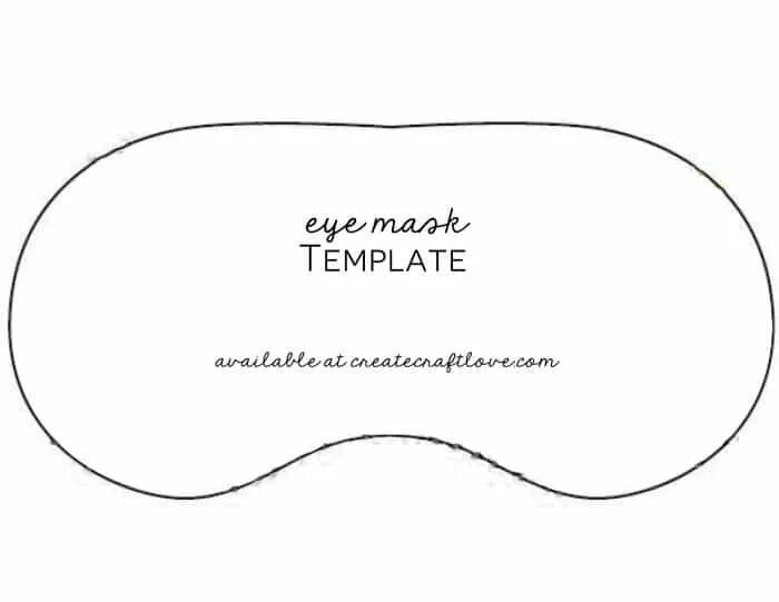 Повязка для сна своими руками выкройка DIY Eye Mask Template