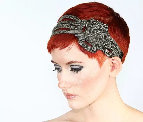 Повязка на короткие волосы фото Short Hair Accessories, Unique Headbands for Women - Etsy Accessori capelli cort