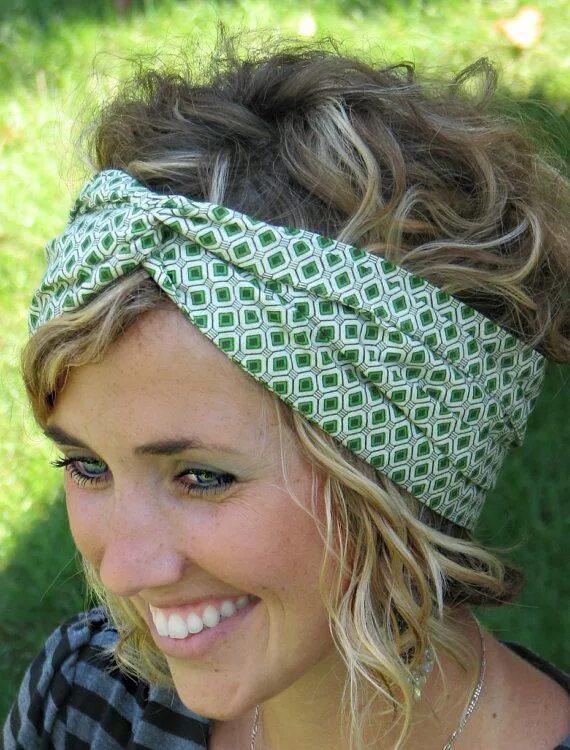 Повязка на короткую стрижку Head Wrap Collection Head Scarf Wide Turban Boho - Lynnie Headbands hairstyles s