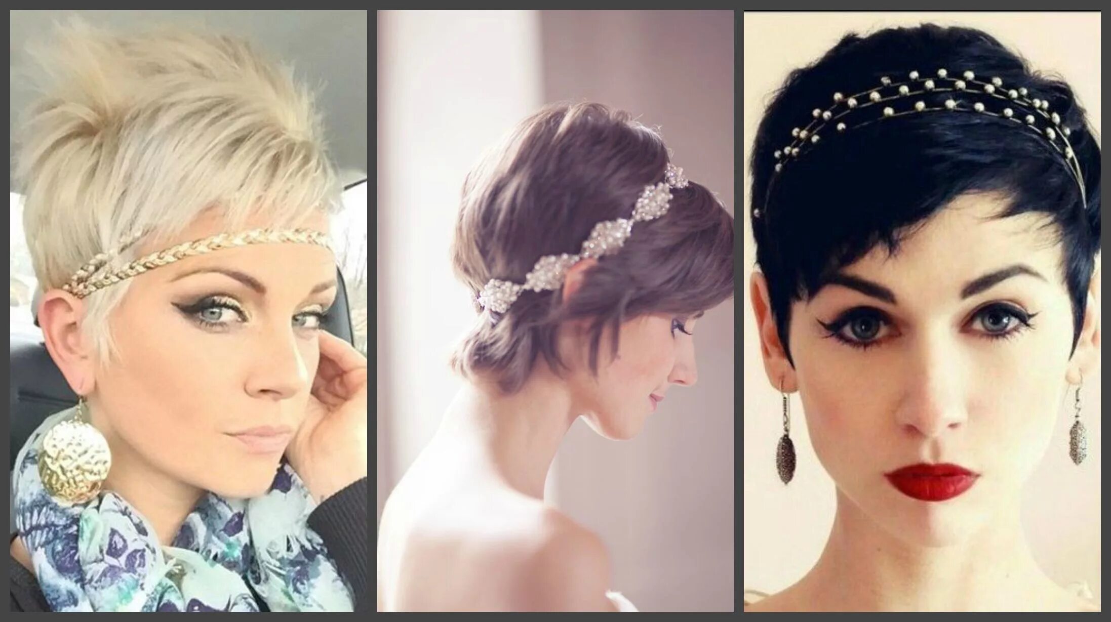 Повязка на короткую стрижку Прически с ободком на короткие волосы Hair, Ear cuff, Fashion