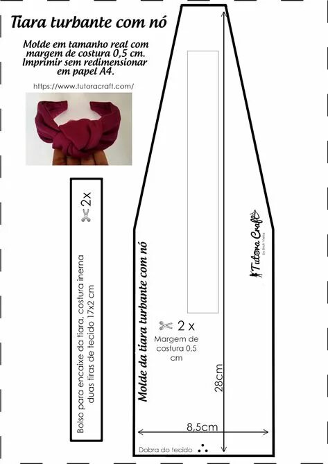 Повязка сшить своими руками выкройка 12 Обруч ideas обручі для волосся, волосся, прикраси