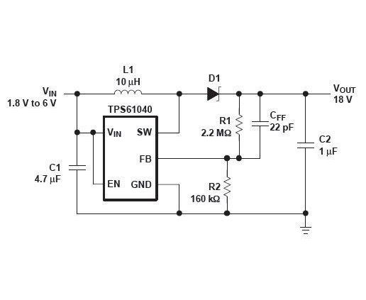 Повышающий dc dc схема своими руками Заказать TPS61040DBV стабилизатор (импульсный повышающий) ТвоиМодели.РФ