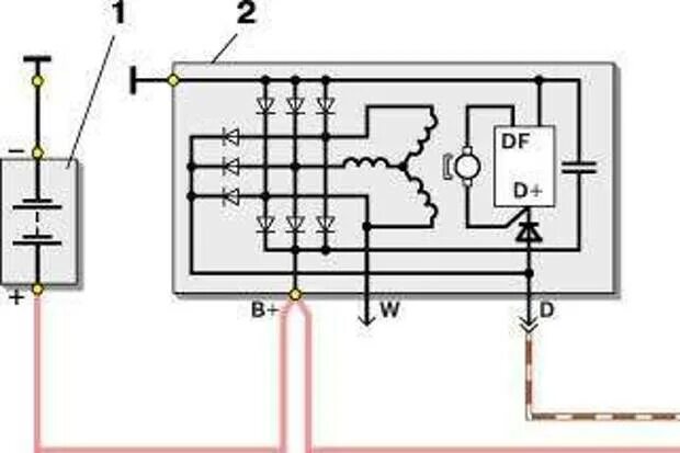 Повысить напряжение генератора диодом схема подключения Определяем степень заряженности аккумулятора - ВСЕ ОБ АВТО - 7 августа - Медиапл