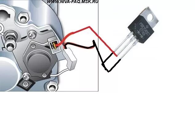 Повысить напряжение генератора диодом схема подключения супер диод))) +0.5В к заряду акб - Lada 21074, 1,6 л, 2011 года тюнинг DRIVE2