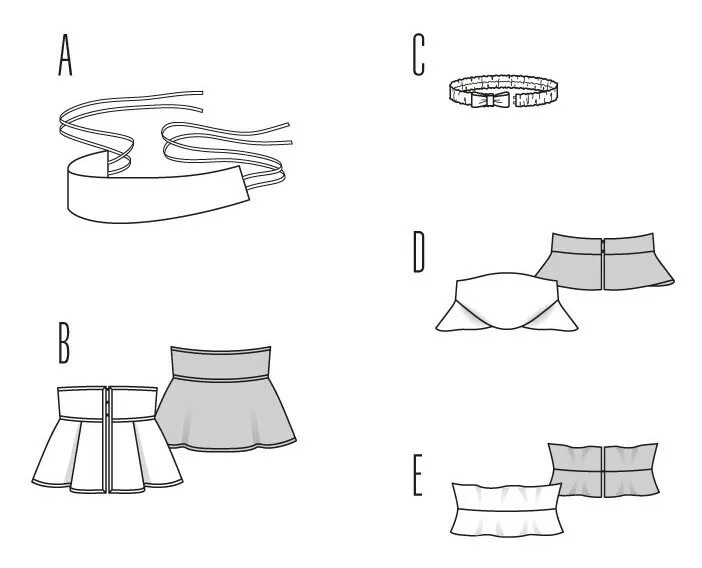 Пояс баска выкройка скачать бесплатно Выкройка Burda № 7036 - Пояса - Первая примерка