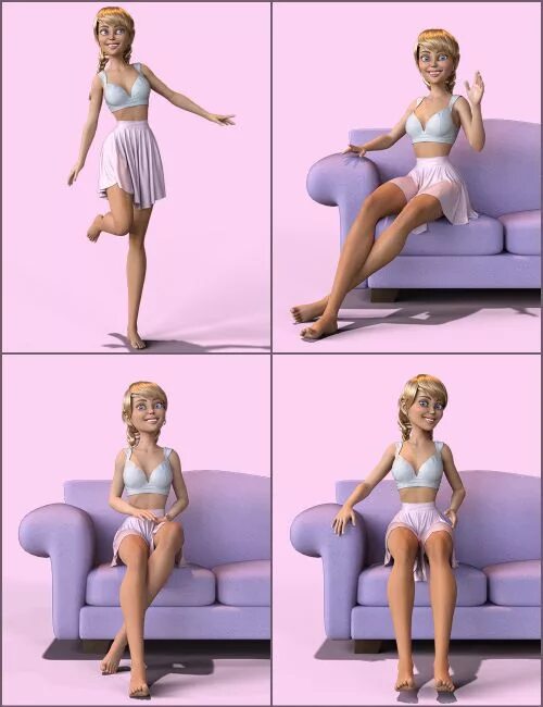 Поза куклы фото Doll Pose Kit for Bestie for The Girl 8 3d Models for Daz Studio and Poser