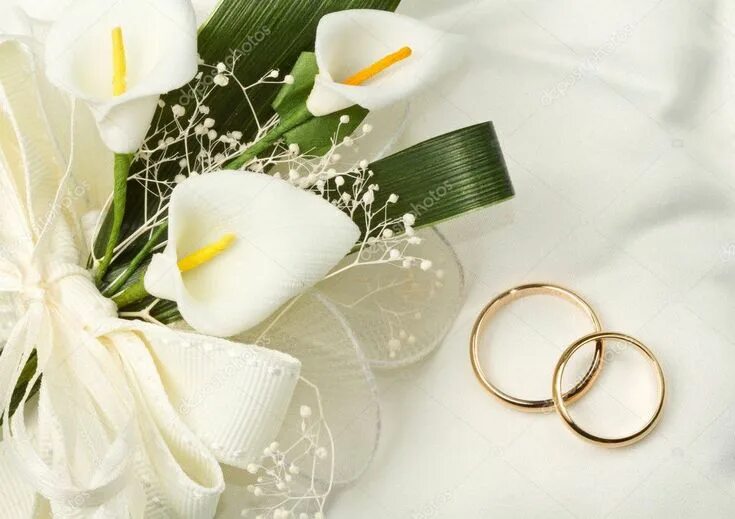 Поздравить с днем свадьбы картинки бесплатно Wedding rings with calla bouquet - Stock Photo , #spon, #calla, #rings, #Wedding