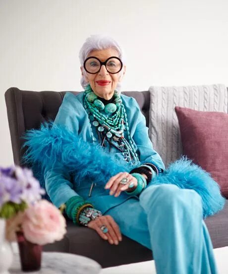 Поздравление модная бабушка в тренде Iris Apfel Sells Jewelry, Home Decor On One Kings Lane Ícone de estilo, Iris apf