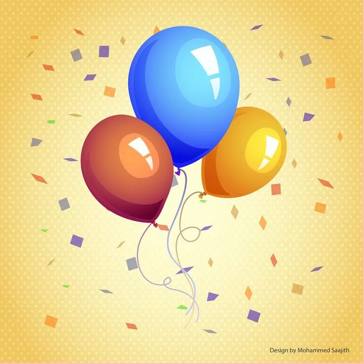 Поздравление с днем рождения роману прикольные картинки Balloons on Behance Happy birthday design, Vector free, Balloons