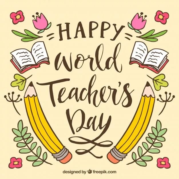 Поздравление с днем учителя английского языка картинки Premium Vector Happy teacher's day Teachers day drawing, Happy teachers day, Tea