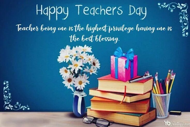 Поздравление с днем учителя английского языка картинки Personalized World Teacher's Day Greeting Wishes Card Images Happy teachers day 