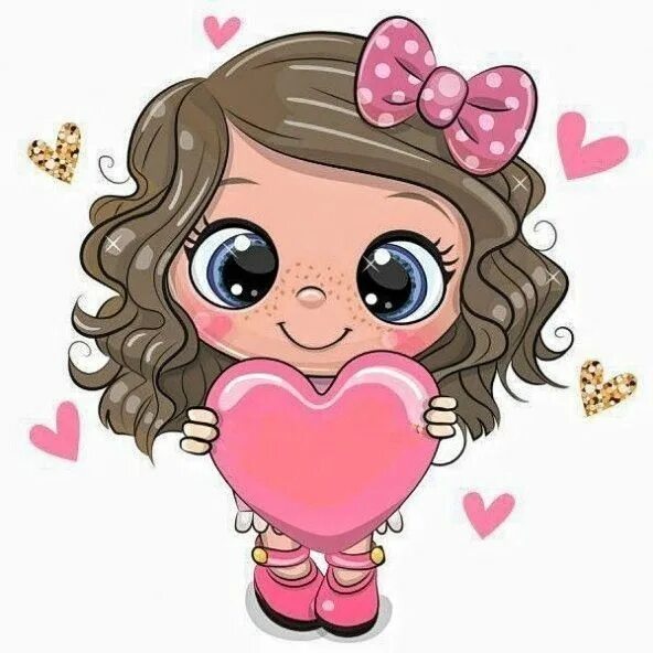 Поздравления с днем лучшей подруги картинки Pin by JúHolanda on Meus Papéis Cute cartoon girl, Girl cartoon, Happy birthday 