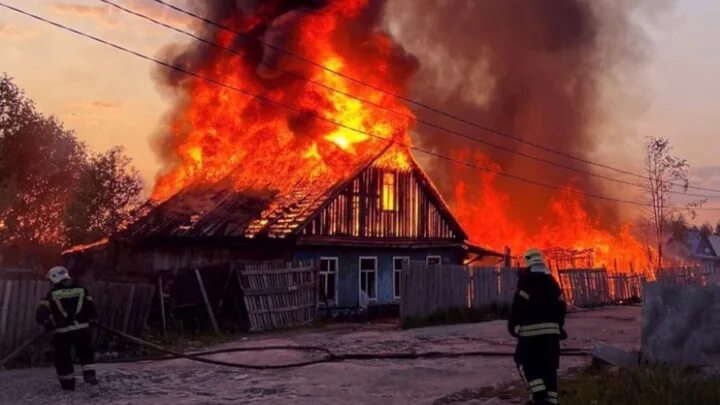 Пожар в селе фото Новости и репортажи