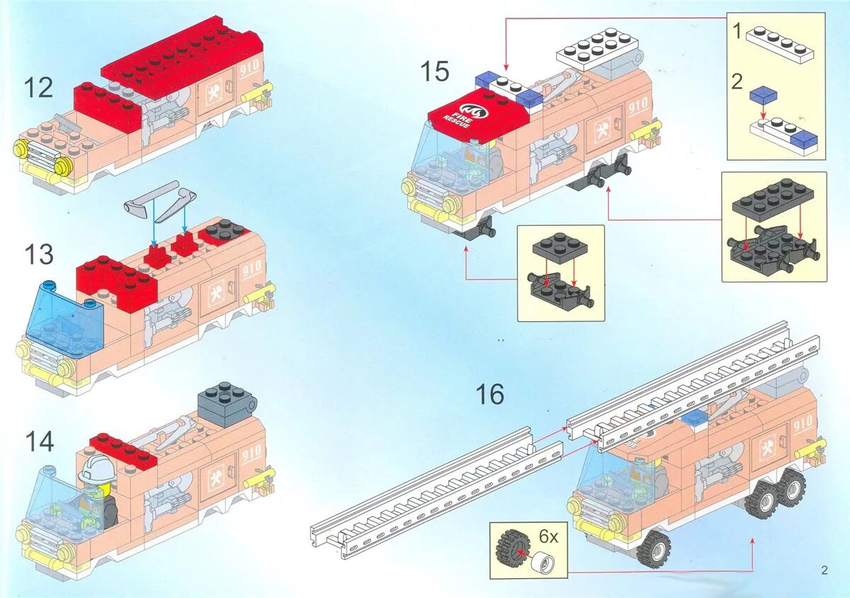Пожарная машина инструкция сборки Инструкция по сборке конструктора Брик / Brick / Enlighten 910 - Мирамида Блог