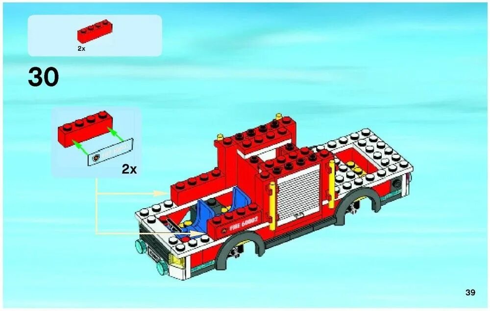 Пожарная машина инструкция сборки City - Fire Truck Lego 60002 Fire trucks, Lego, Lego city sets