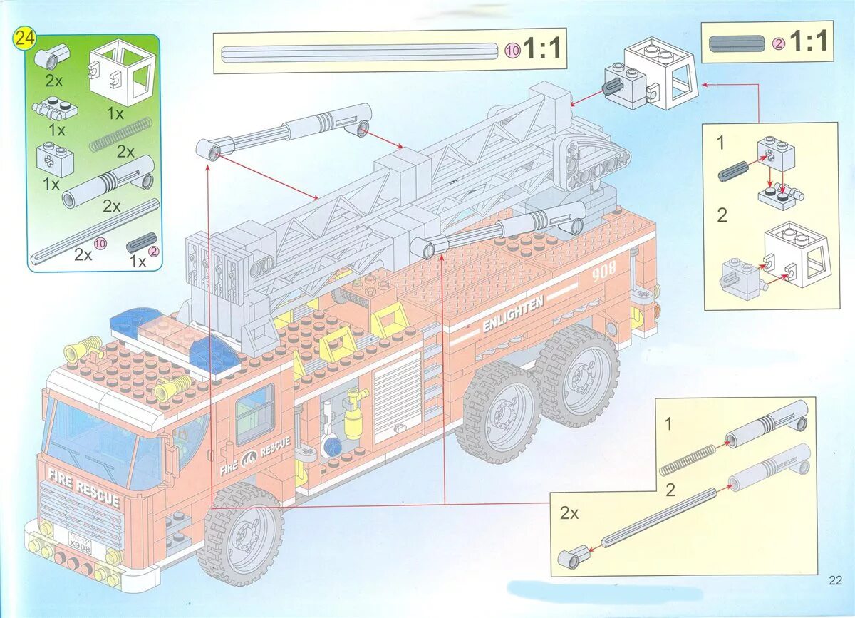 Пожарная машина инструкция сборки Инструкция по сборке конструктора Брик / Brick / Enlighten 908 - Мирамида Блог