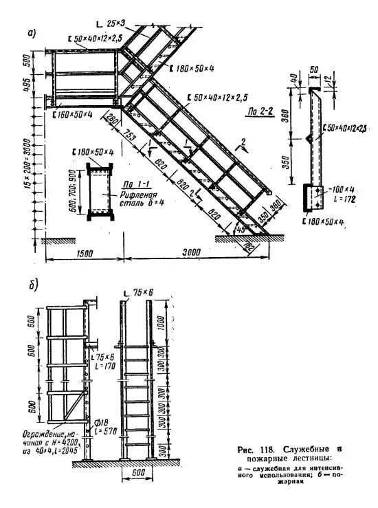 Пожарные лестницы по госту чертежи Нормативы пожарной лестницы