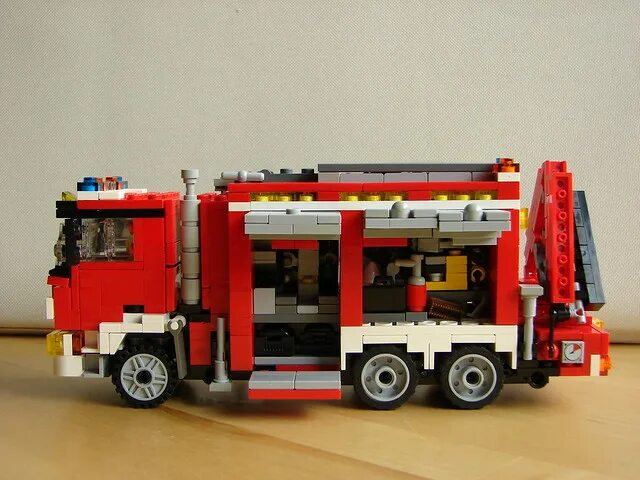 Пожарные самоделки Lego Heavy Rescue Fire Truck Flickr