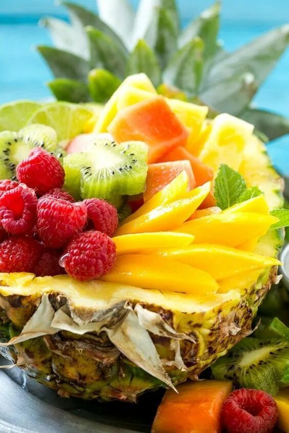 Пожелания хорошего дня картинки с фруктами Tropical Fruit Salad Best fruit salad, Tropical fruit salad, Fruit salad