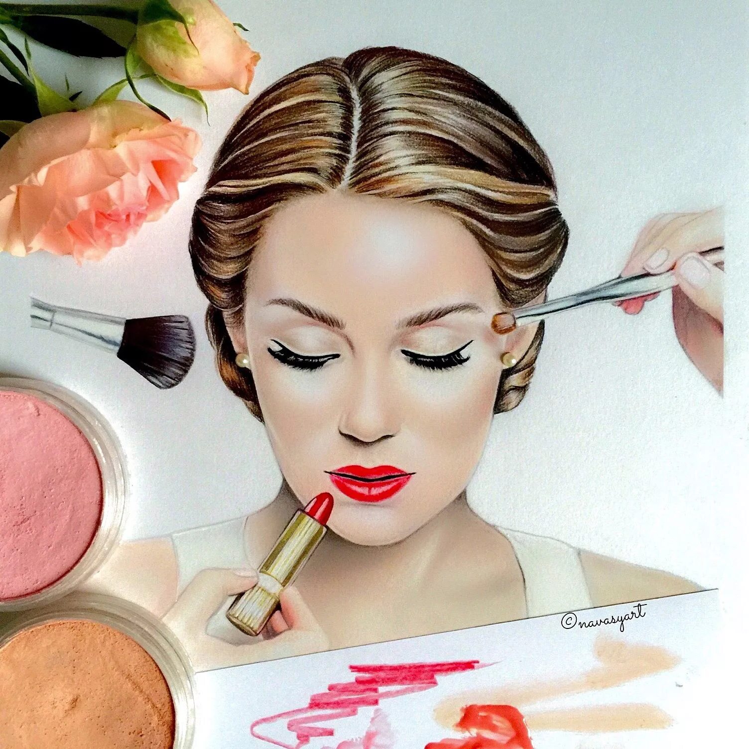 Пожелания визажисту за красивый макияж своими словами Pin by Natalia Vasilyeva on New work Colored pencil artwork, Makeup illustration