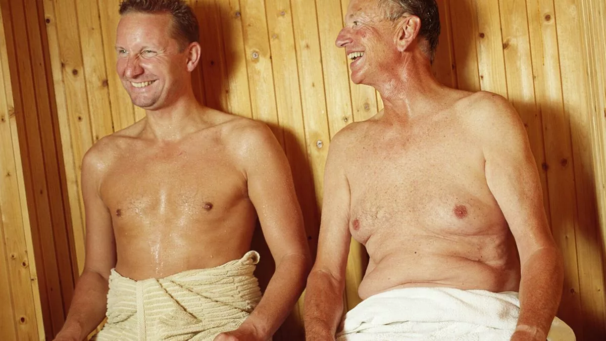 Пожилые в бане фото Saunas do more than make you sweat - they can save your life research claims - M