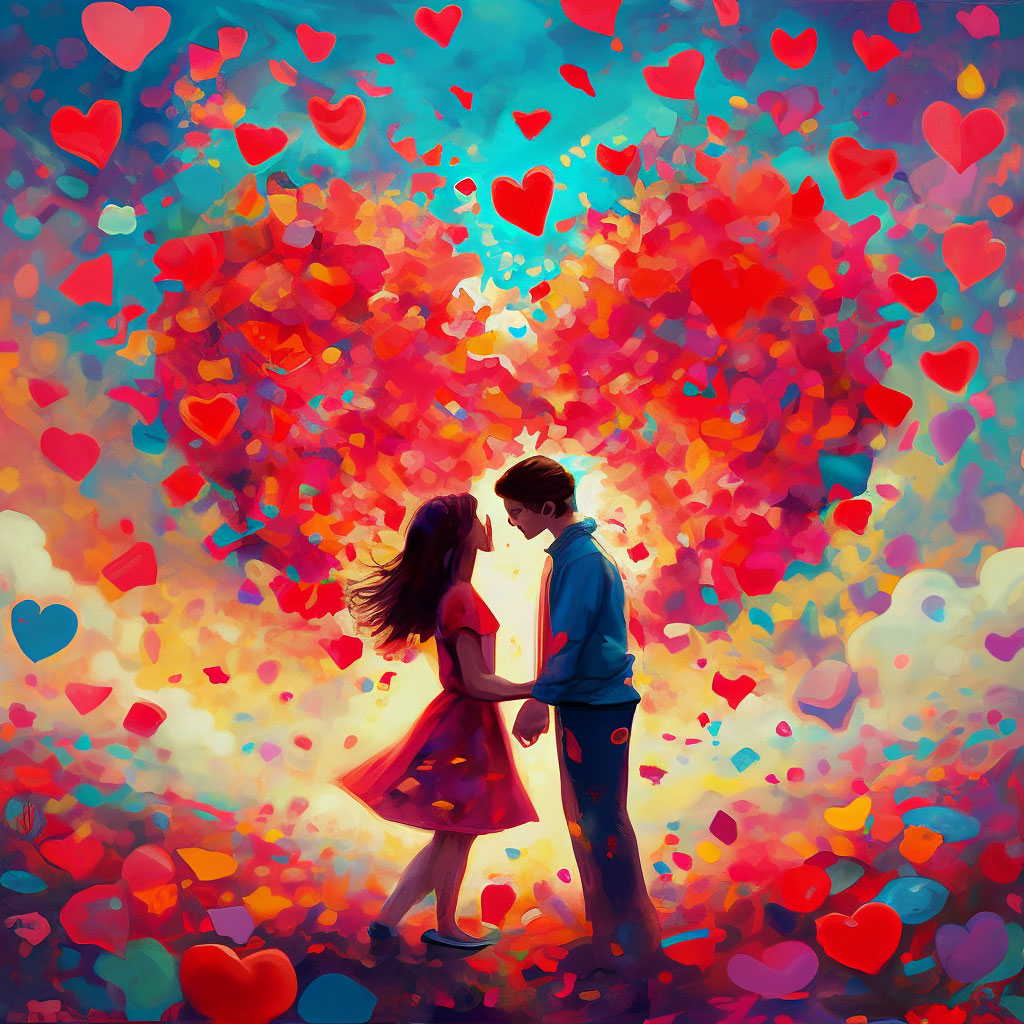 Позитивные картинки любовь "Happy love" - image created in Shedevrum