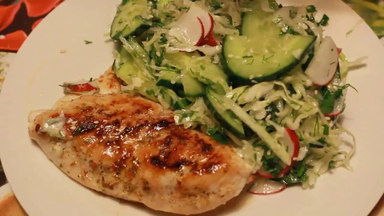 Пп ужин в домашних условиях фото Healthy Dinner Ideas Recipe: Roasted Chicken Breast and Vegetable Salad - YouTub