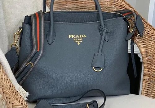 Прада сумки женские фото Женская сумка Prada Galleria синяя LM-8547 - Lazurka Mall