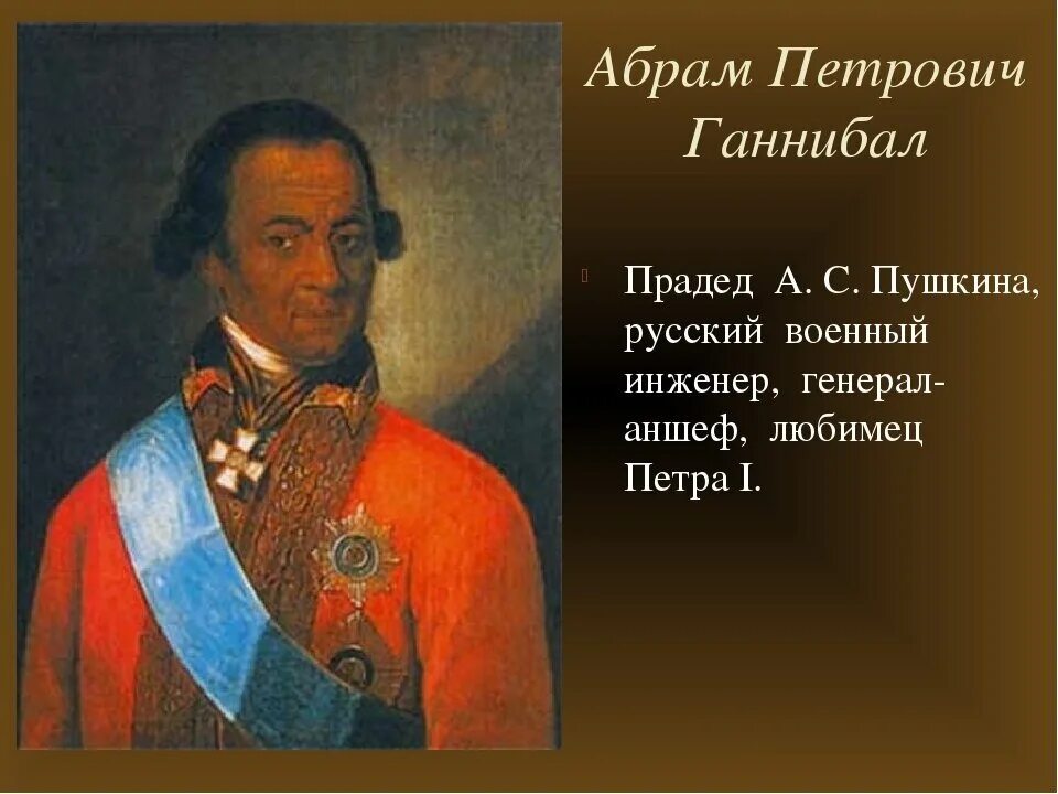 Прадед пушкина фото Абрам Петрович Ганнибал, генерал, прадед Пушкина (Новосельцев Григорий Петрович)