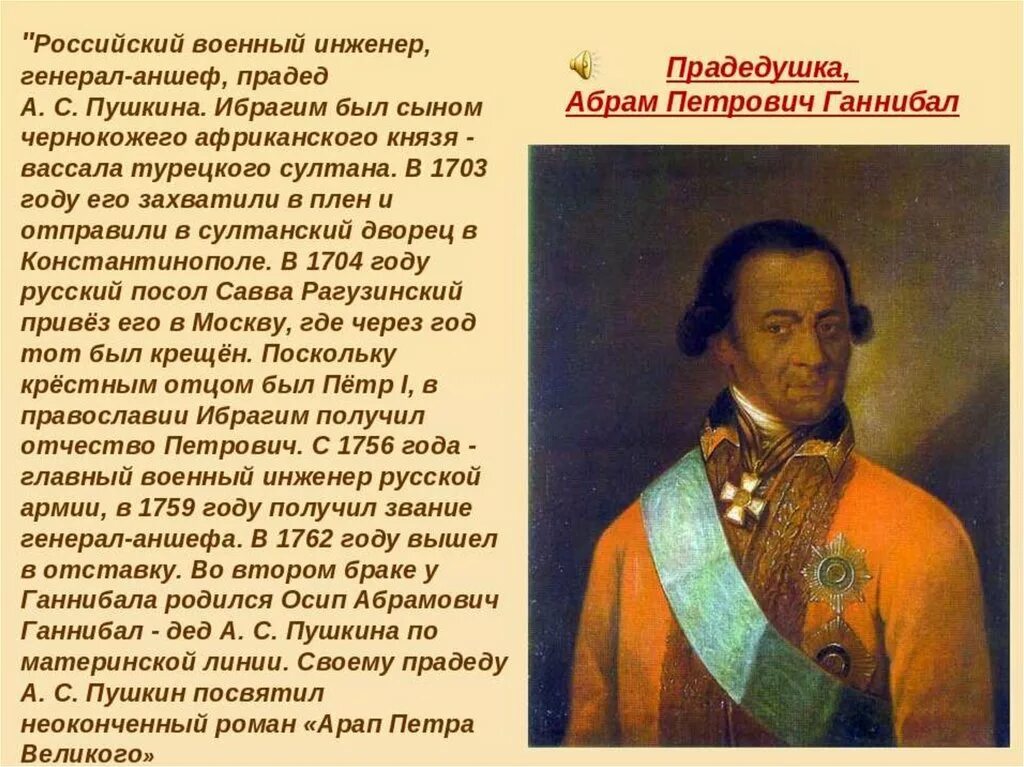 Прадед пушкина ганнибал фото Пушкин биография ганнибала