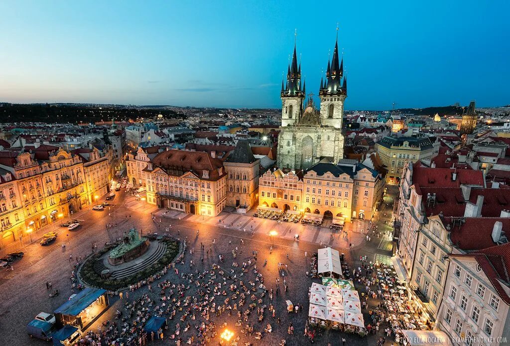 Прага фото площади Prague By Night - (Old Town Square, Czech Republic) Prague city, Prague old town