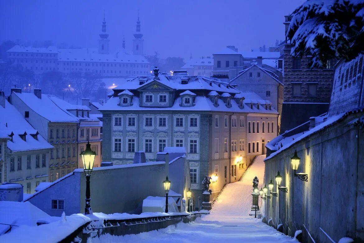 Прага зимой фото Prague at night in winter Prague, Beautiful places in the world, Places